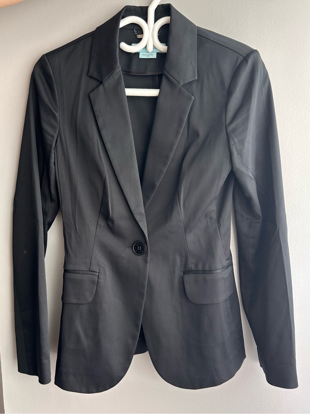 Guess by Marciano Black Single-Button Tailored Blazer